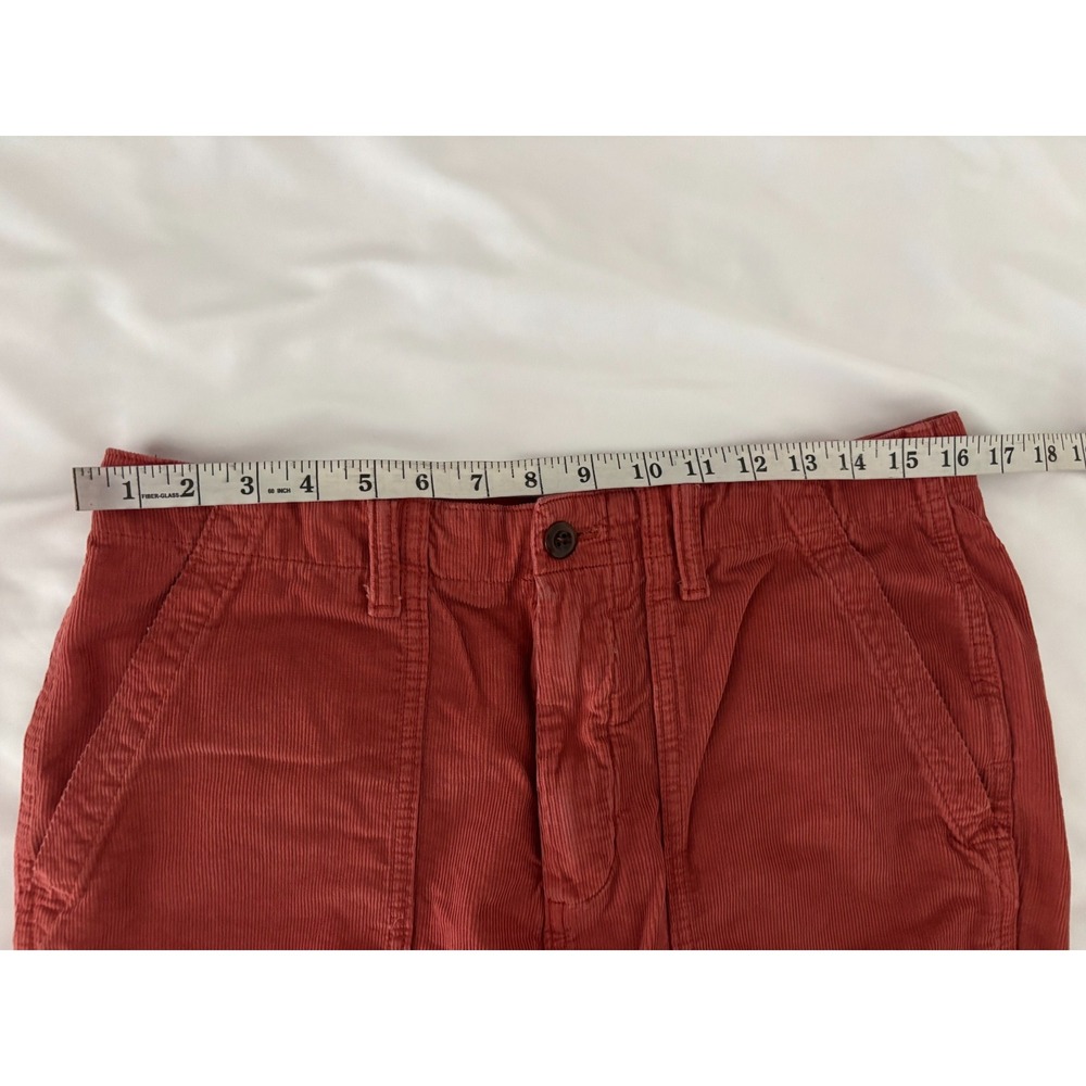 Outerknown Shorts 32 rust Seventyseven Cord Utility 8" Pockets 70s Surf Retro - Picture 16 of 16